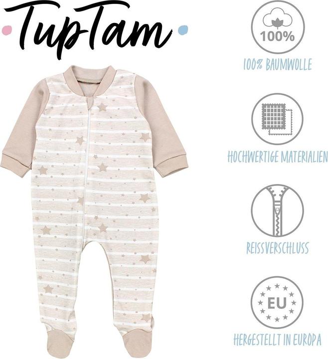 Produktbild TupTam Schlafstrampler mit Fuss - 3er Set (80)