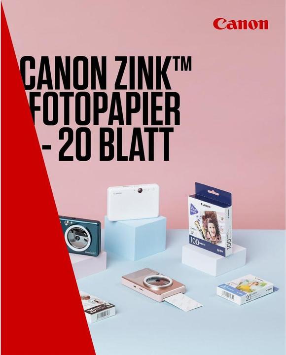 Immagine prodotto Canon Zinco ZP-2030 (Foto (5x7.6cm), 20 x)