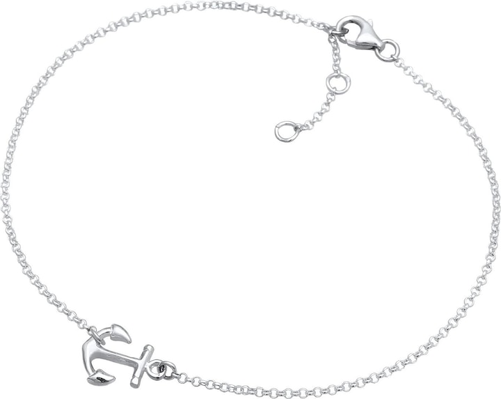 Elli Fusskette mit Anker Symbol (Sterling Silber, 25 cm)