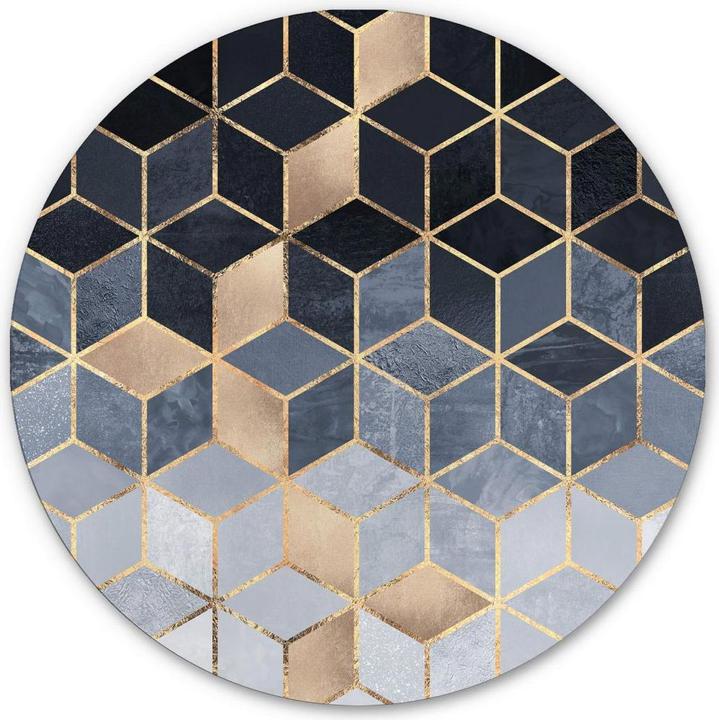 Produktbild Trenddeko Blaue Geometrie (70 x 70 cm)