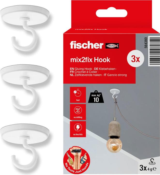 Actual product image Fischer GOW Klebehaken Multipack
