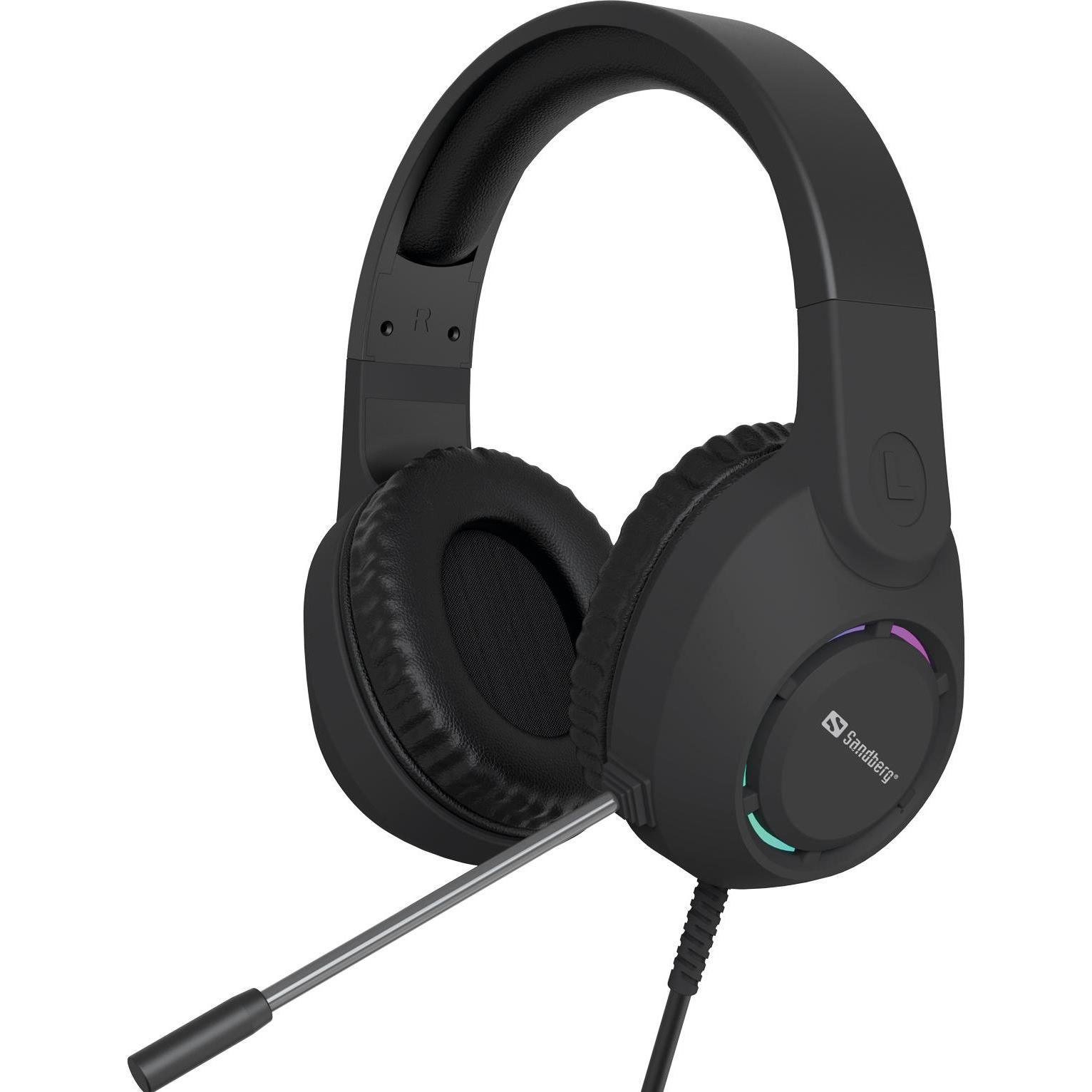 Sandberg BossBlaster USB Headset (Kabelgebunden), Gaming Headset, Schwarz