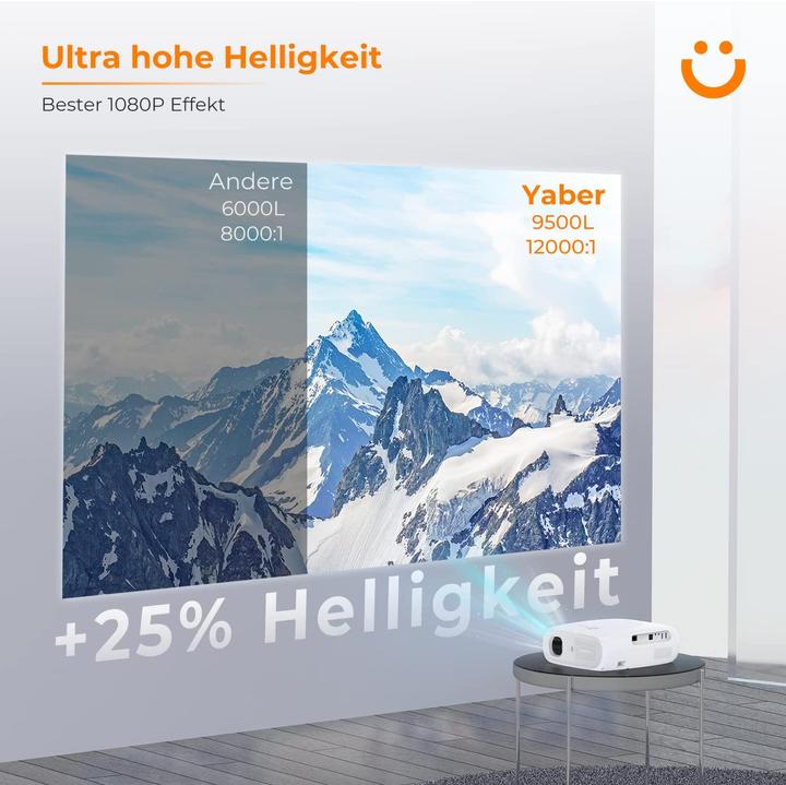Actual product image Yaber Pro V7 350ANSI projector (4K, 9800 lm)