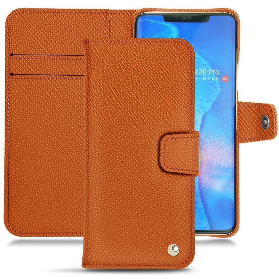 Noreve Lederschutzhülle (Huawei Mate 20 Pro), Smartphone Hülle, Orange