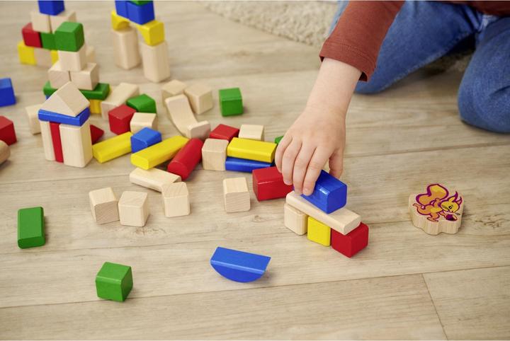 Actual product image Eichhorn Wooden building blocks 75 years