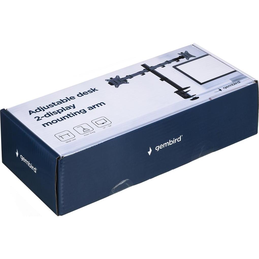 Thumbnail - Gembird MA-D2-01 (Tisch, 32.01"), Monitor Halterung, Schwarz