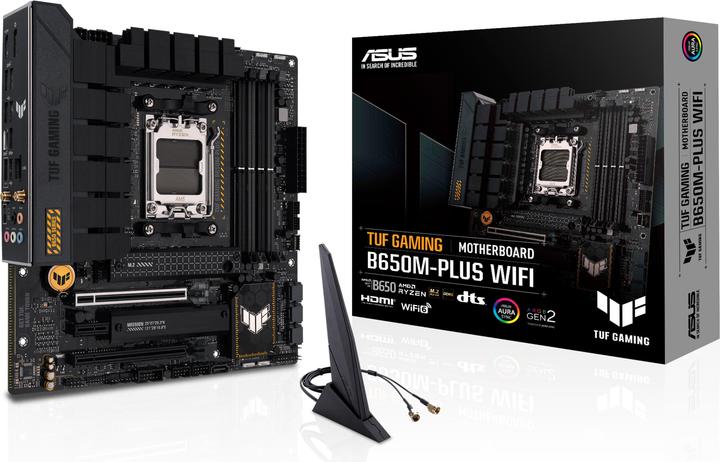 Actual product image ASUS TUF GAMING B650M-PLUS WIFI (AM5, AMD B650M, mATX)