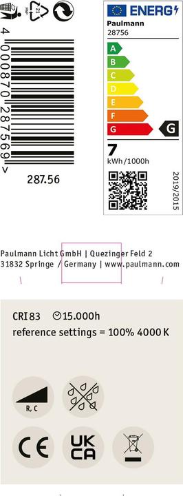 Energie-Label Paulmann Reflektor (GU10, 460 lm, 1 x)