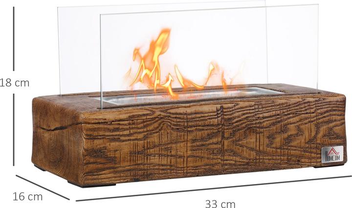 Actual product image Homcom Ethanol fireplace (33 x 16 x 18 cm)