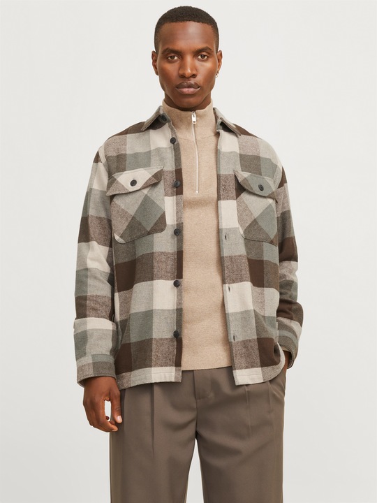 Image du produit Jack & Jones Jprraymond Melange Check Ls Overshirt Sn (L)