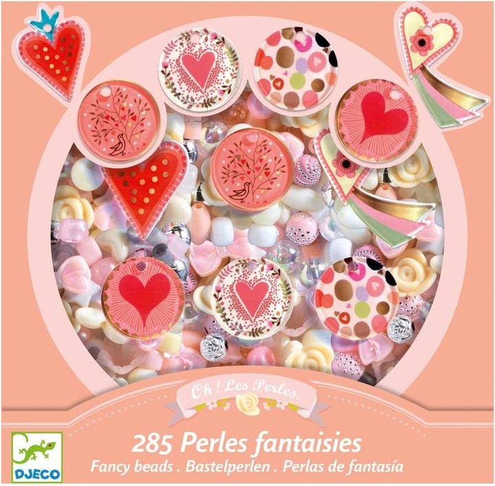 Actual product image Djeco Fashion beads hearts
