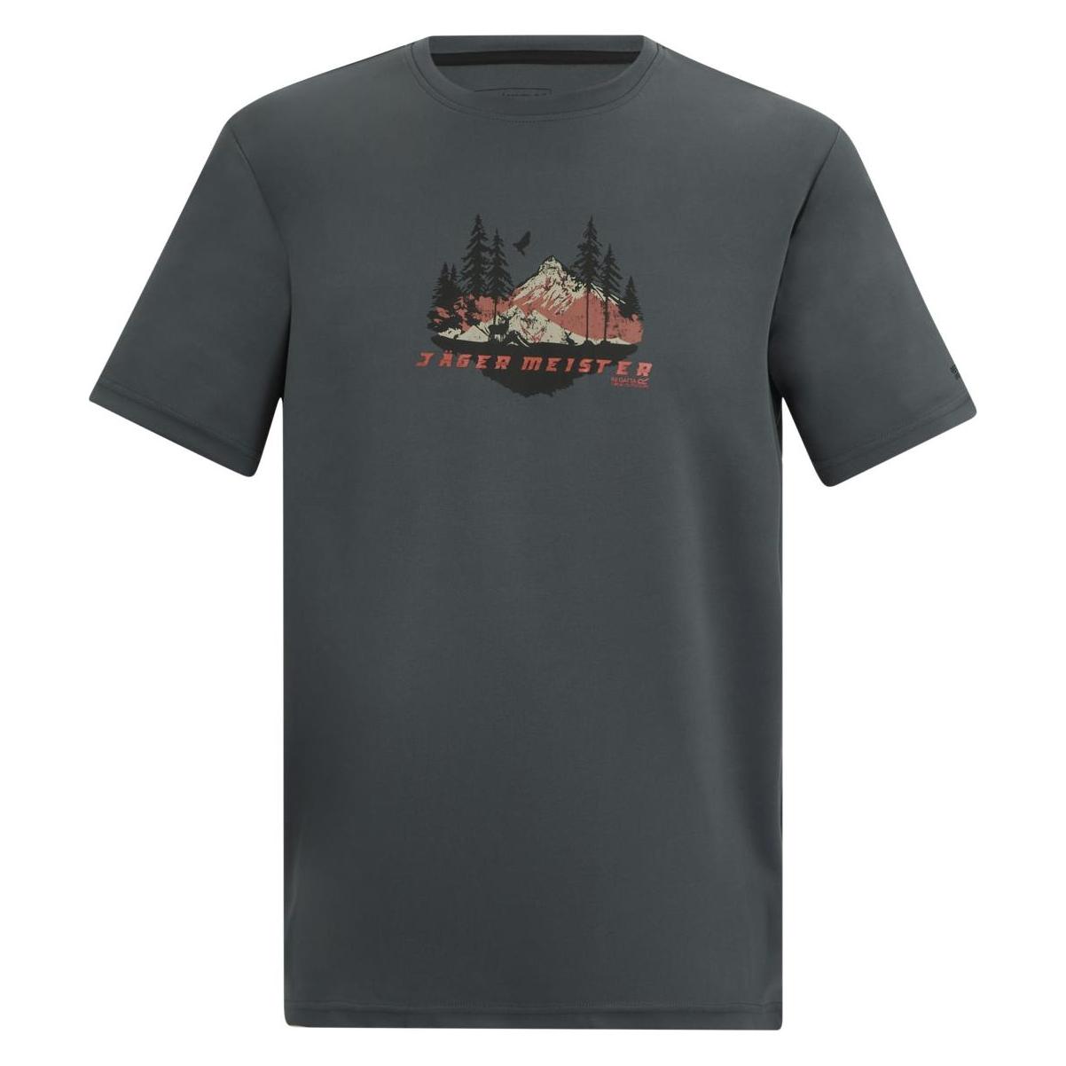 Regatta, Herren, Shirts, Fingal Slogan, Grau, (L)