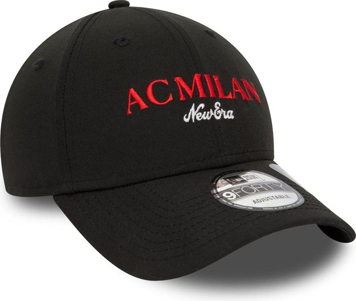 Produktbild New Era 9Forty Strapback Cap - Wordmark Ac Mailand Schwarz