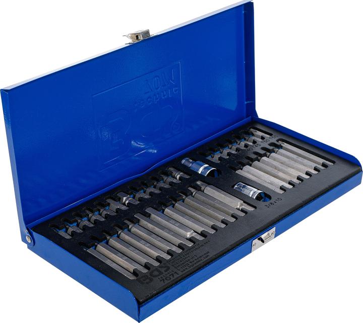 Immagine prodotto BGS Serie di inserti combinati 40 pz. (Profilo a T (per Torx) T20 - T25 - T30 - T40 - T45 - T50 - T55, Multidente interno (per XZN) M5 - M6 - M8 - M10 - M12, Esagono cavo 4 - 5 - 6 - 7 - 8 - 10 - 12 mm)