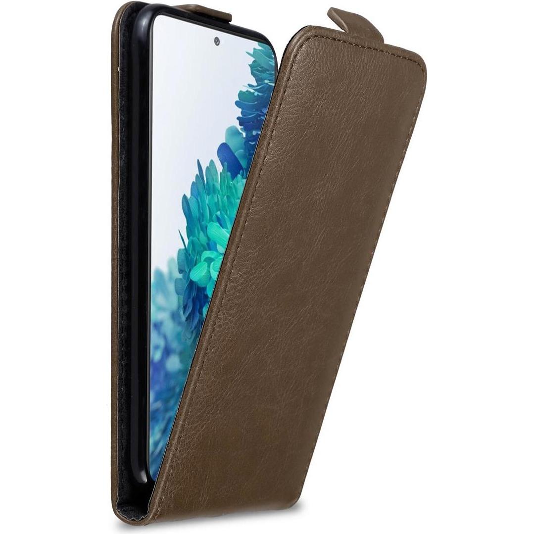 Cadorabo Flip wie Invis Cover (Samsung Galaxy S20 FE), Smartphone Hülle, Braun