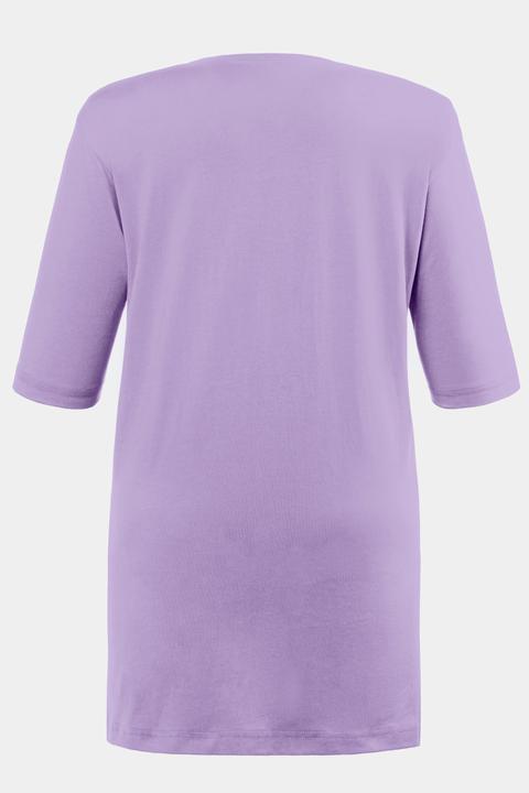 Actual product image Ulla Popken Basic Round Neck Short Sleeve Relaxed Fit Tee (60)