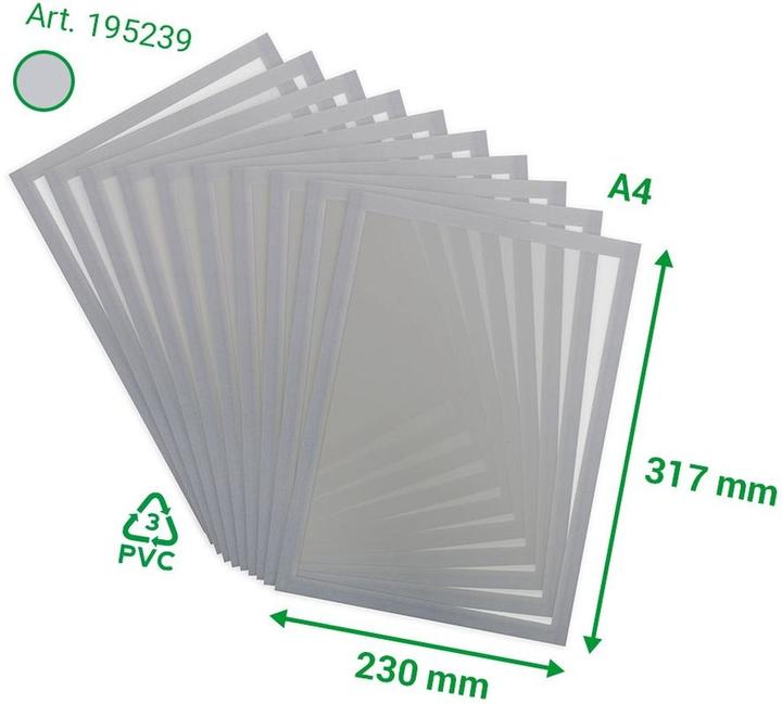 Produktbild Tarifold Magnetschild Magneto Solo Pro 195239 A4 gr 10 St./Pack.