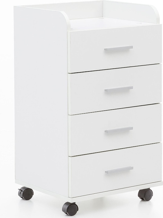 Actual product image FineBuy Roll container wood veneered white (33 x 40 x 71 cm)
