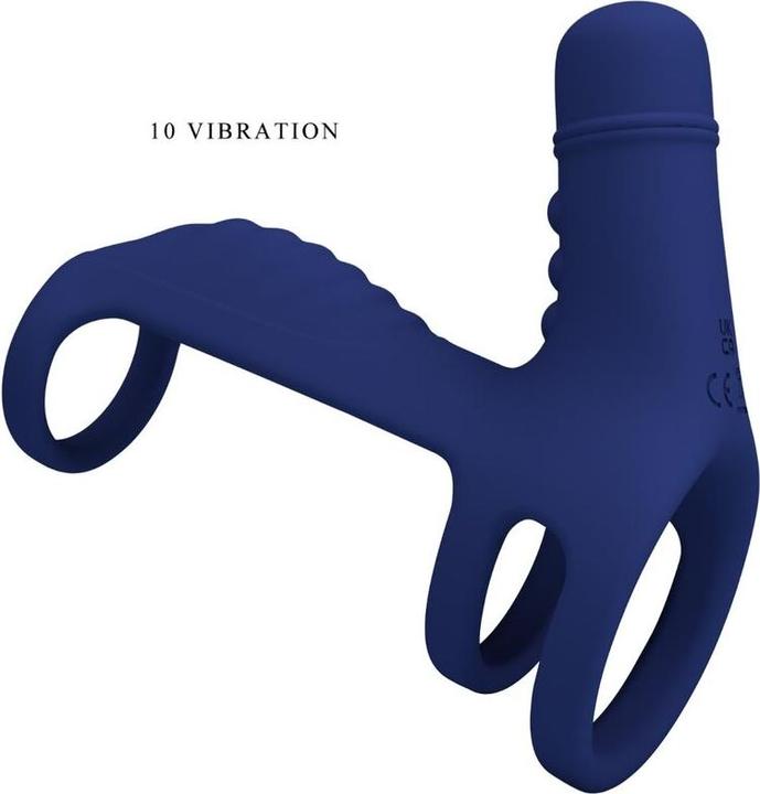 Image du produit Pretty Love Anneau Vibrant Elish Avec Extension Bleu (11 cm)