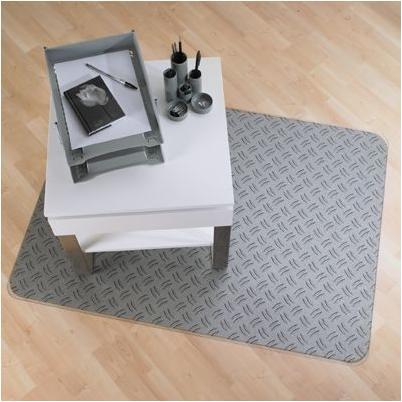 Floortex, Bodenschutzmatte, Motivmatte Riffelblech, Polycarbonat, LxB 1200x900 mm, für Hartböden und niederflorige Teppi...