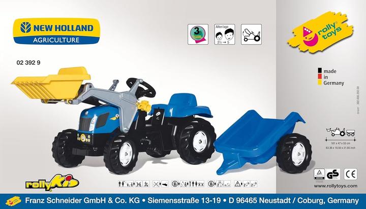 Actual product image Rolly Toys New Holland with loader and trailer