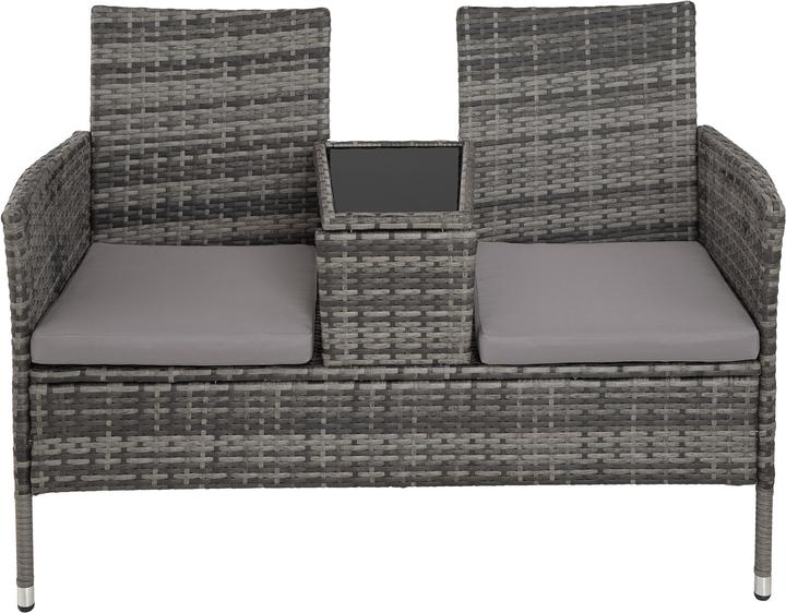 Produktbild tectake Rattan Gartensitzbank