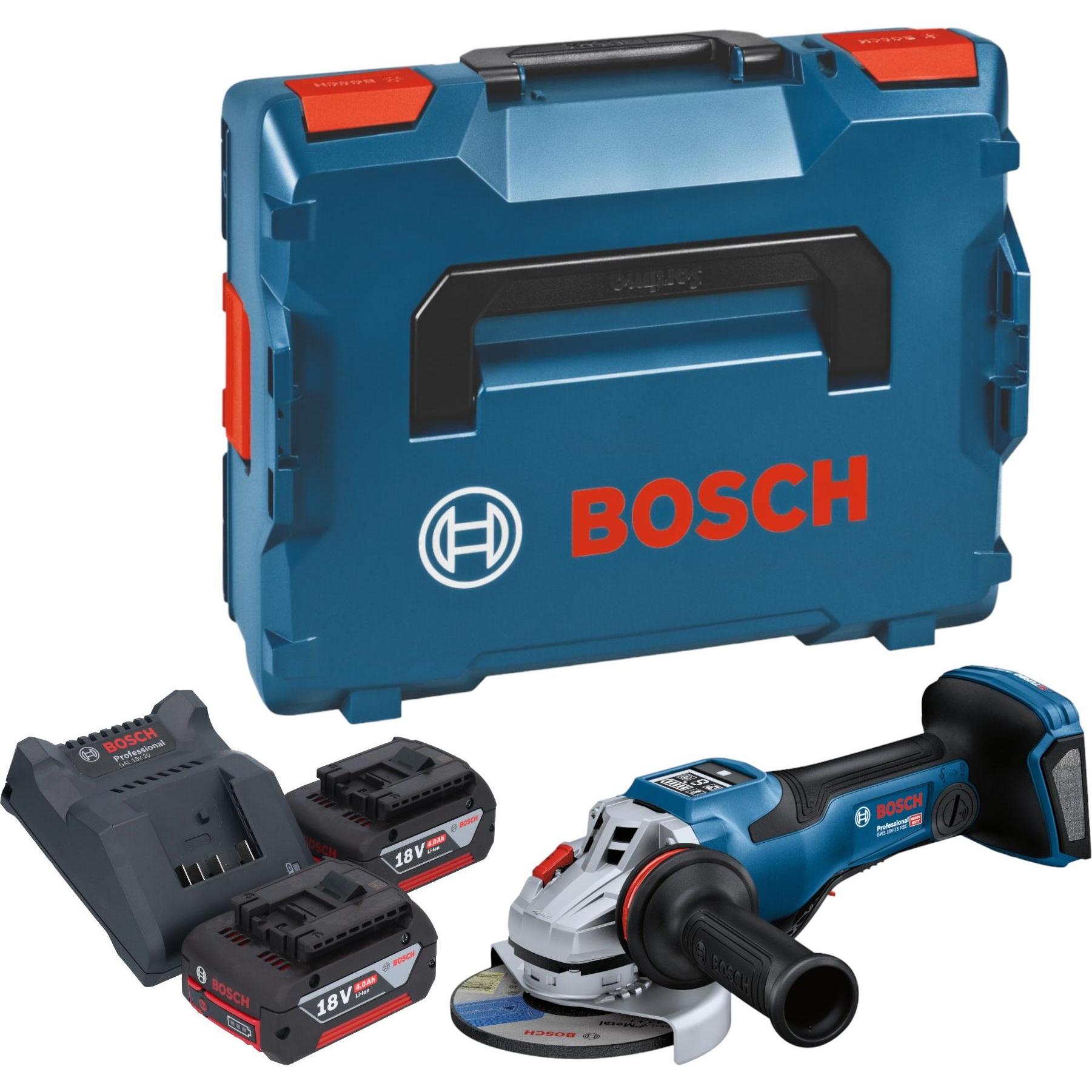 Bosch Professional, Winkelschleifer, Bosch GWS 18V-15 PSC Professional Akku Winkelschleifer 18 V 125 mm BITURBO Brushles...