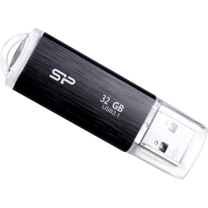 Silicon Power Blaze B02 (32 GB, USB-A, USB 3.1), USB Stick, Schwarz