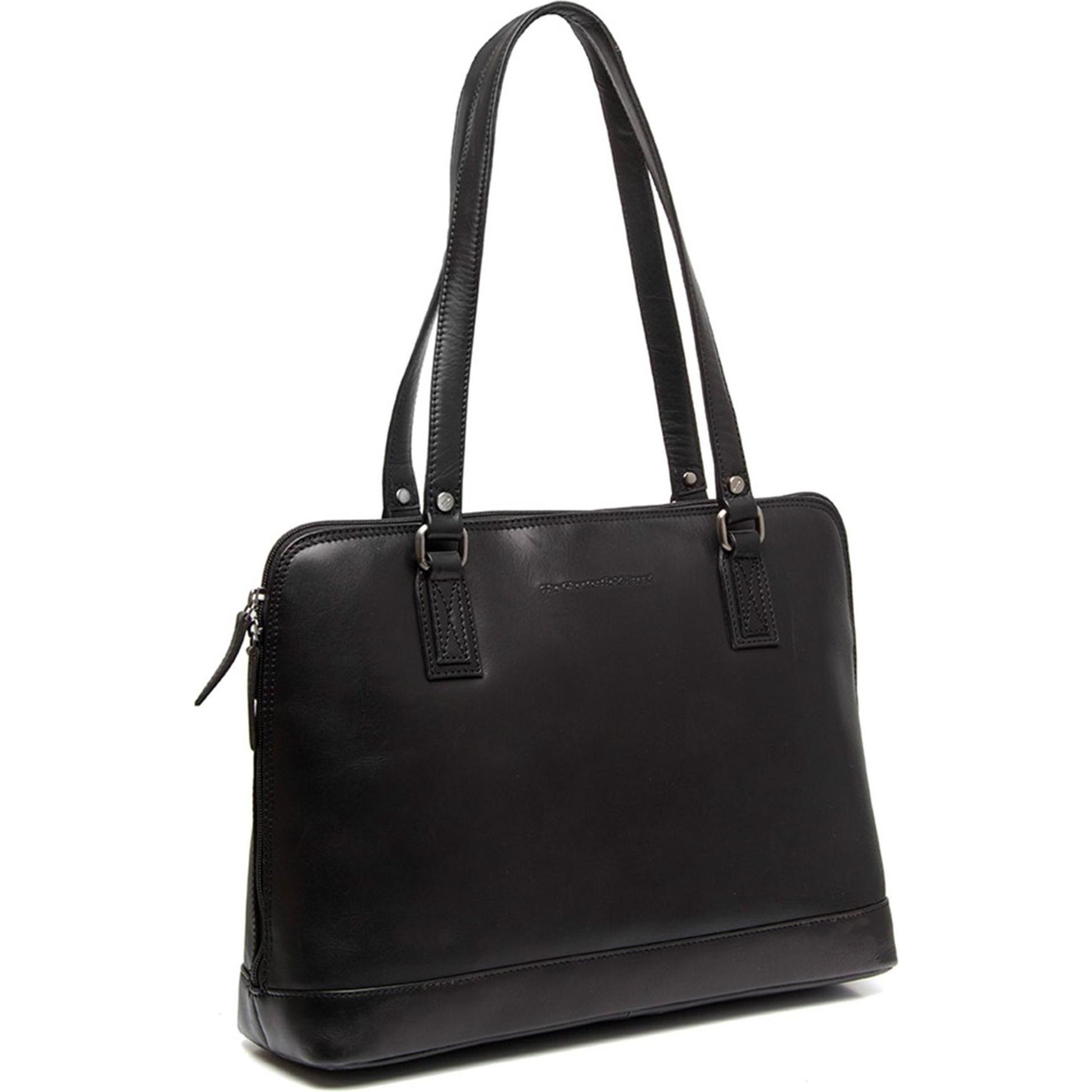 The Chesterfield Brand, Handtasche, Selvino Schultertasche Leder 37 cm, Schwarz