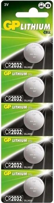Productafbeelding GP Batteries Cr2032 (5 Pcs., CR2032, 220 mAh)