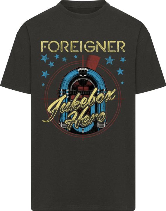 Produktbild Merchcode Foreigner Rock Band - Jukebox Graphic Heavy Oversize Tee - 197349 (L)