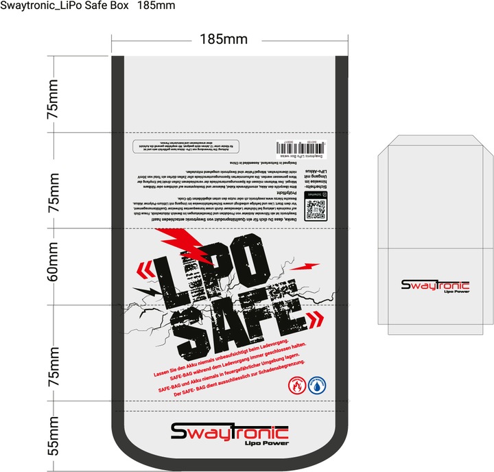 Actual product image Swaytronic LiPo Box S (18.50 cm, 7.50 cm)