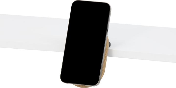 Actual product image Oakywood MagSafe iPhone Desk Shelf Mount - magnetic shelf mount for iPhone - color Oak -
