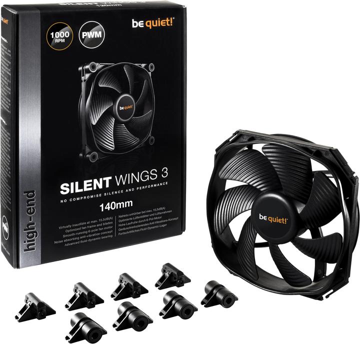 Actual product image be quiet! SilentWings 3 PWM (140 mm, 1 x)