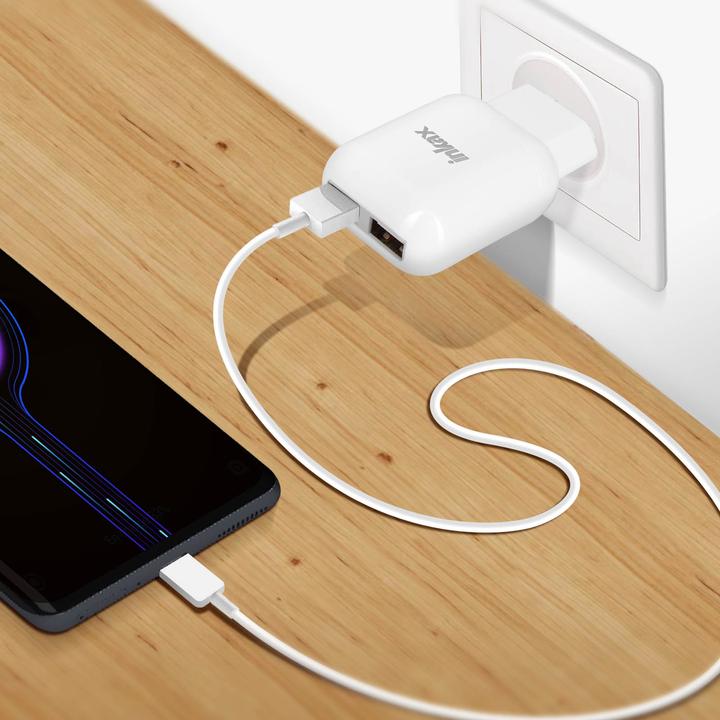 Image du produit Inkax Adaptateur secteur avec 2x ports USB (10 W, 1 portion)