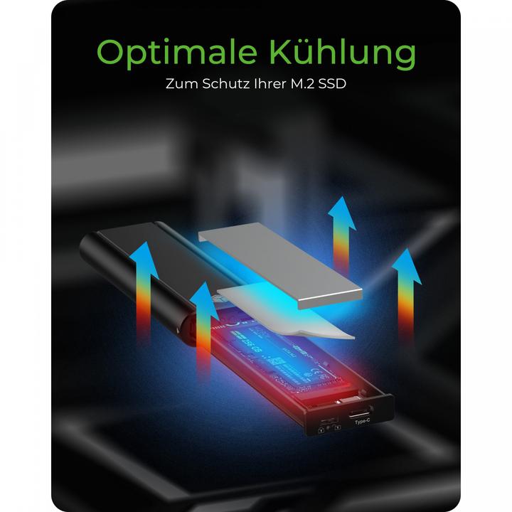 Actual product image Icy Box Enclosure for 1x M.2 NVMe SSD,IB-1807MT-C31 (M.2)