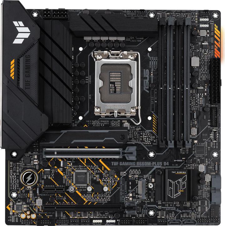 Produktbild ASUS TUF GAMING B660M-PLUS D4 (LGA 1700, Intel B660, mATX)