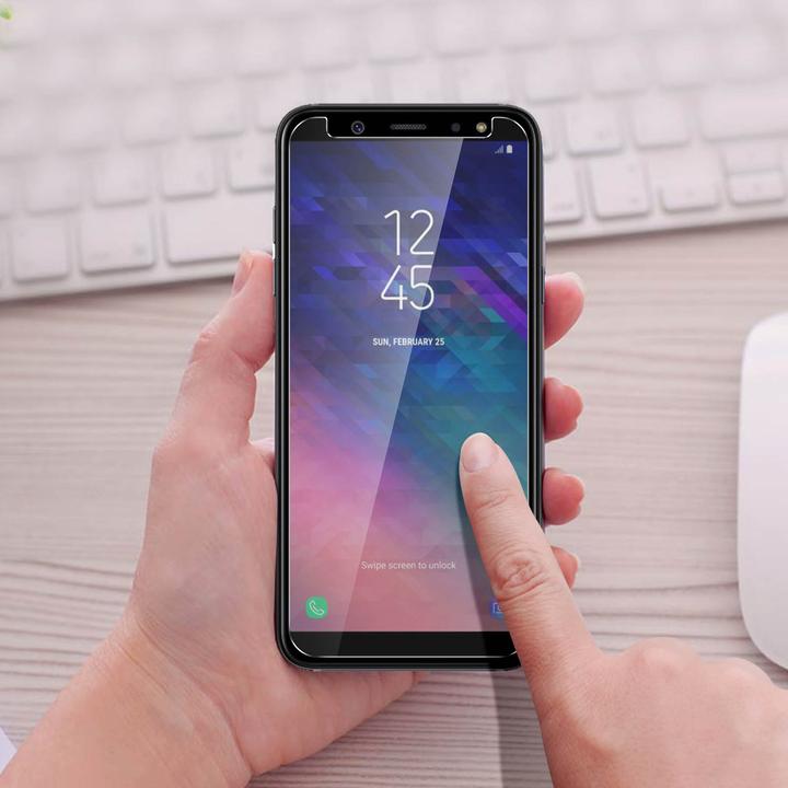 Actual product image Avizar Crystal clear film, glass screen protector (1 Piece, Samsung Galaxy A6)