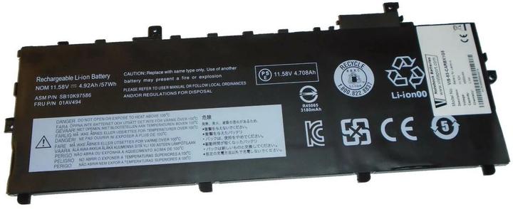 Immagine prodotto Vistaport Batteria per Lenovo ThinkPad X1 Carbon G5 (3 cubicoli, 4950 mAh)