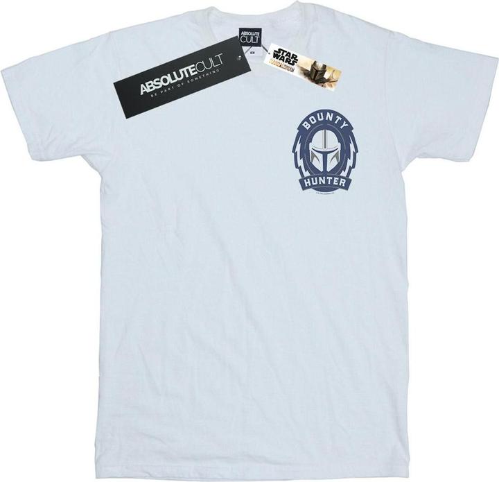 Immagine prodotto Star Wars The Mandalorian Bounty Hunter Badge Breast Print Maglietta Uomo (M)