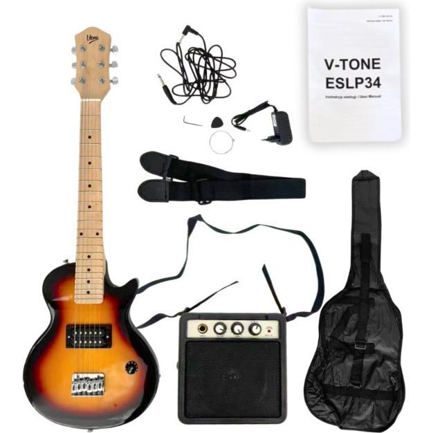 V-tone E-Gitarre ESLP34 SB 1/2 Les Paul (Chitarra elettrica), Chitarra, Nero