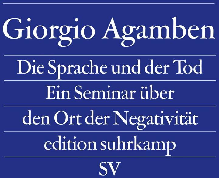 Produktbild Die Sprache und der Tod (Deutsch, Andreas Hiepko, Giorgio Agamben, 2008)