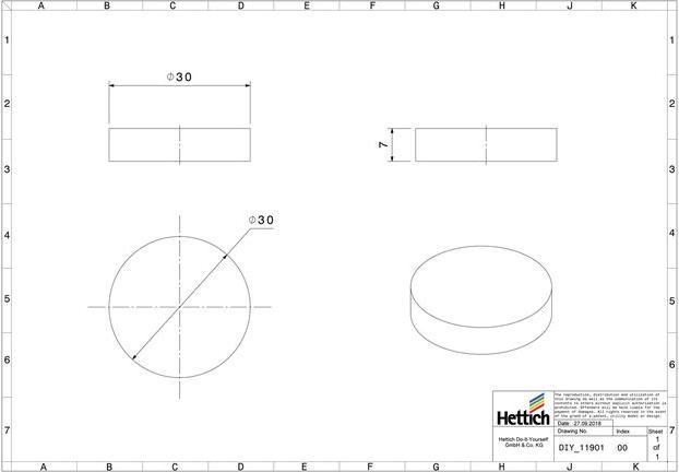 Immagine prodotto Hettich Magnet Ø 30 mm x 7 mm