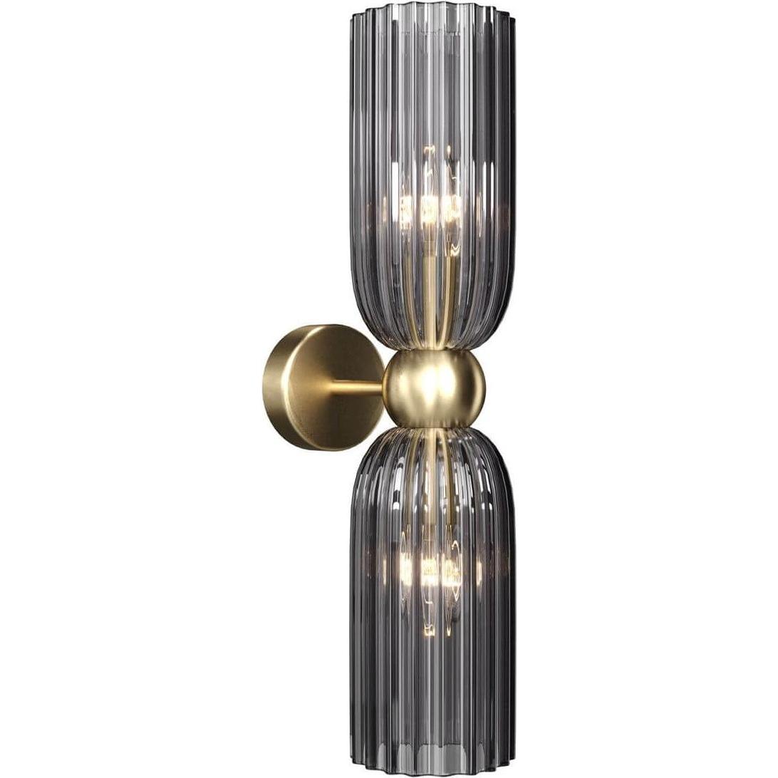 Maytoni, Wandleuchte + Deckenleuchte, Antic Wandleuchte, Wandlampe 2x E14 Grau Gold-Farbe (E14)