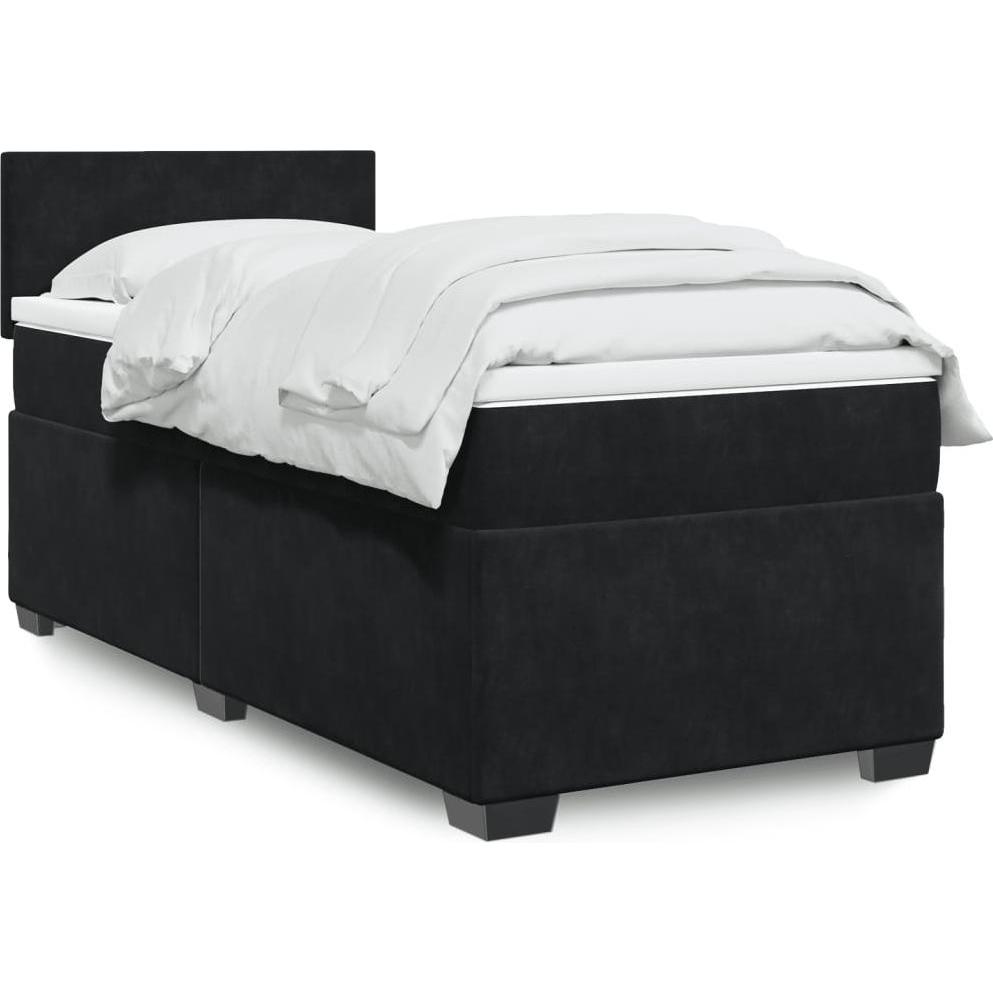 VidaXL, Bett, Bo x springbett mit Matratze 140 x 190 cm Samt (140 x 190 cm)