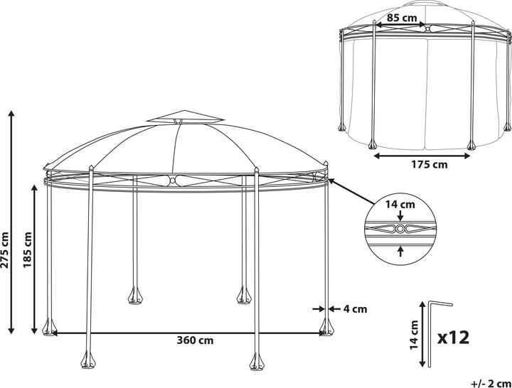 Actual product image Beliani Safara (360 cm, 360 cm)