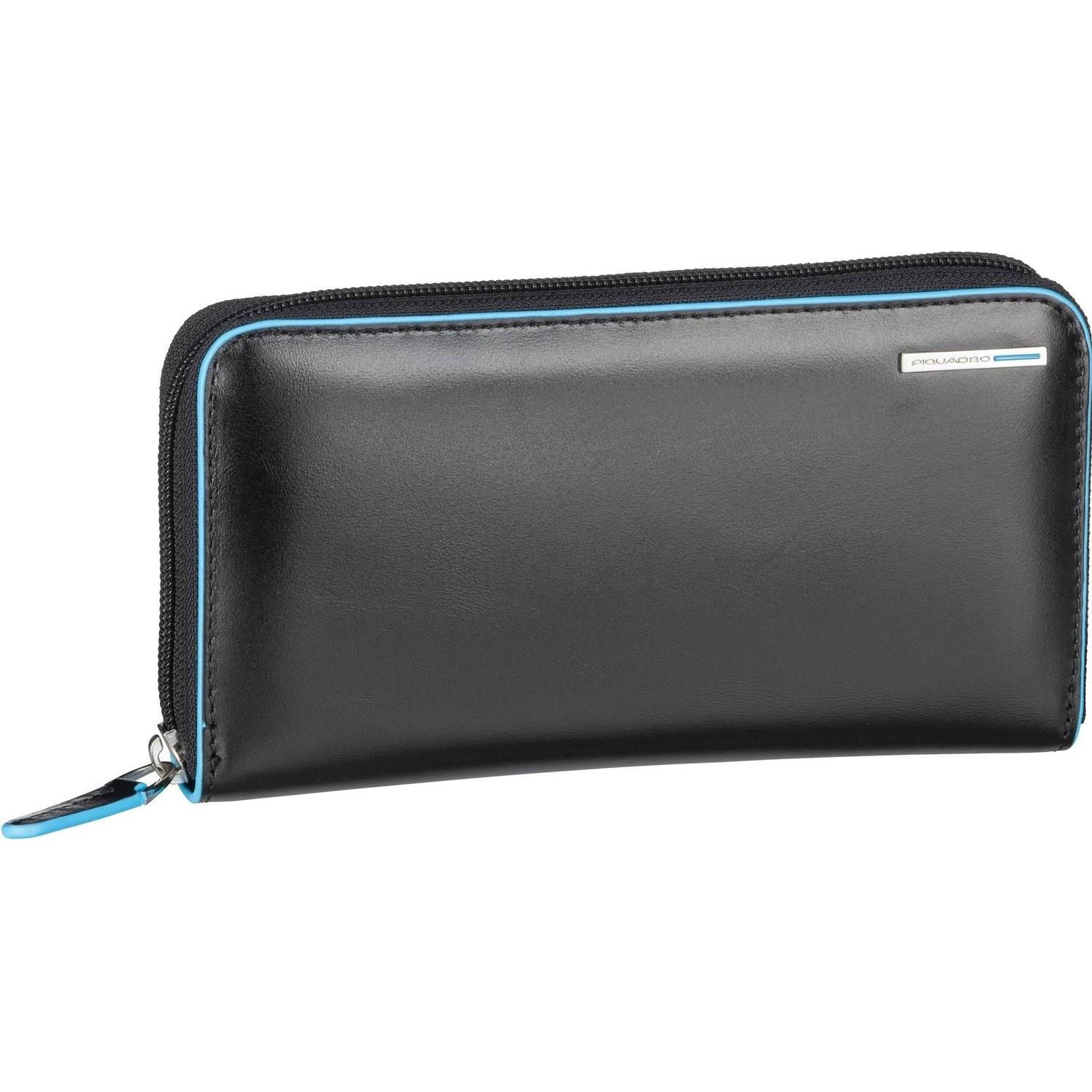 Piquadro, Damen, Portemonnaie, Wallet By, Schwarz