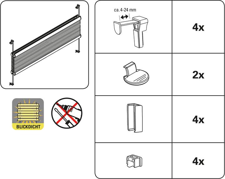 Produktbild Gardinia Plissee Bella mit Blättern (60 x 130 cm)