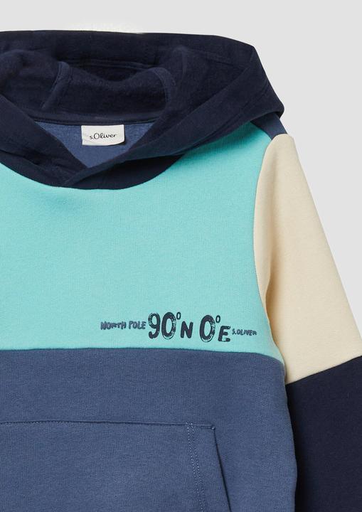 Produktbild s.Oliver Sweatshirt Kapuzen-Sweatshirt im Colorblocking, brushed inside (140)
