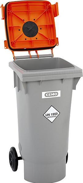Actual product image Cemo Spray can collection container, mobile, capacity 120 l, HxWxD 960 x 498 x 554
